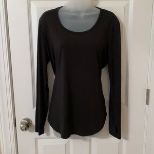 Champion gray charcoal/black long sleeve athletic shirt with thumb holes. XL